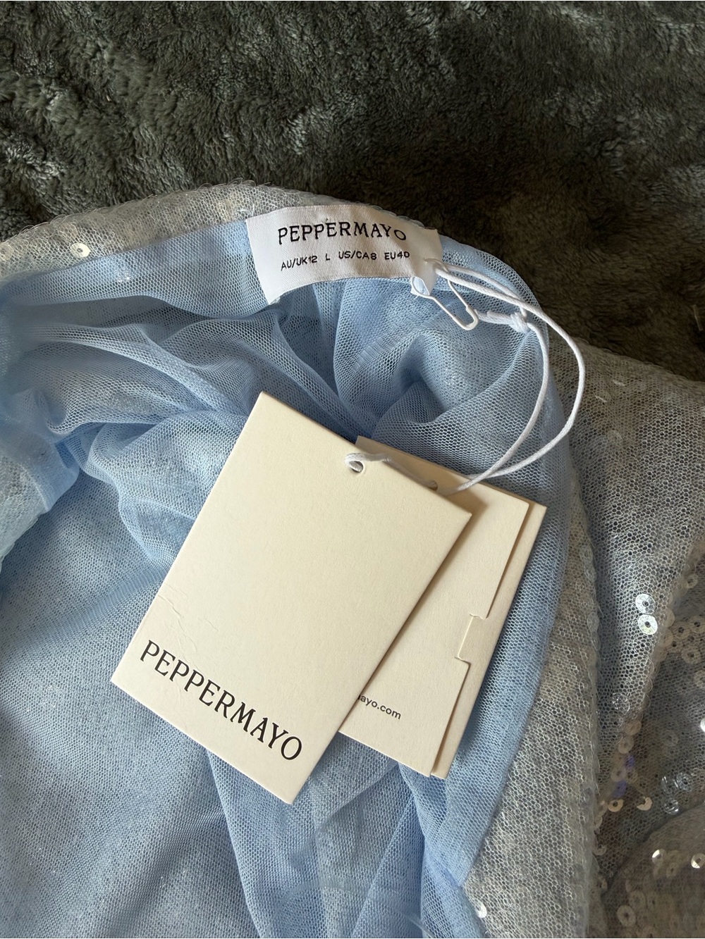 Peppermayo Silver Sequin Mini Dress - Picture 5 of 5